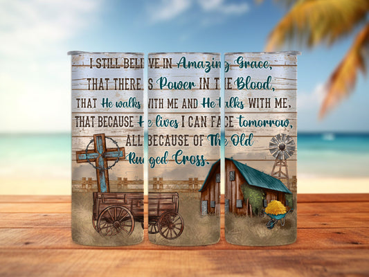 Amazing Grace Western 20oz Tumbler