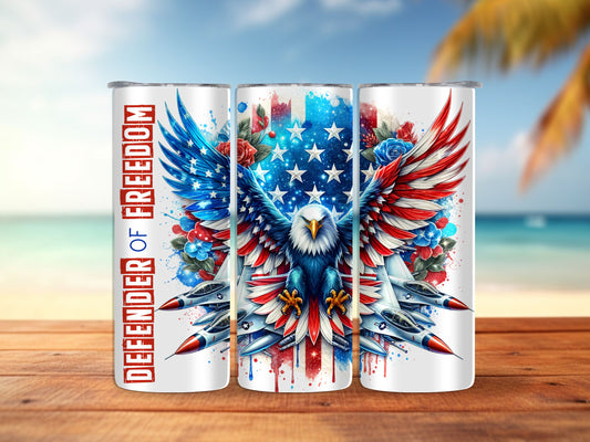 Female Defender of Freedom 20oz Tumbler