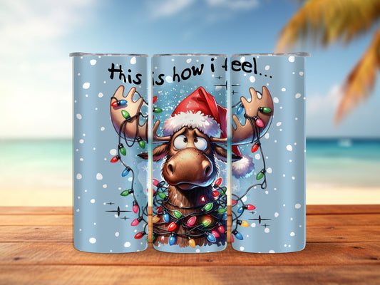 Funny Christmas Moose 20oz Tumbler