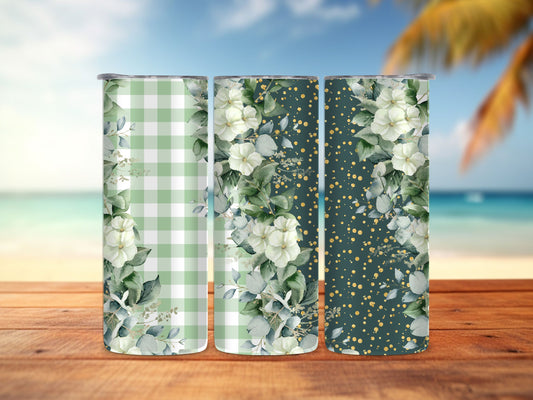 Green Floral 20oz Tumbler