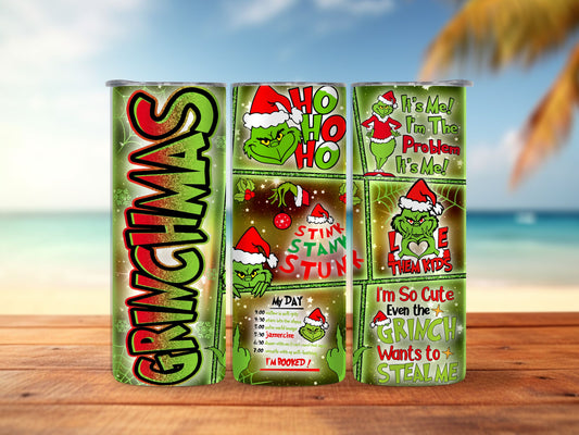 Grinch Mas 20oz Tumbler