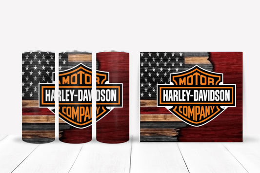 Harley Davidson Flag 20oz Tumbler