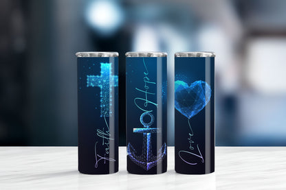 Faith Hope Love Water 20oz Tumbler